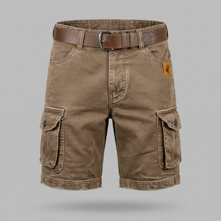 Gonzague | Short Cargo Rétro avec Plusieurs Poches