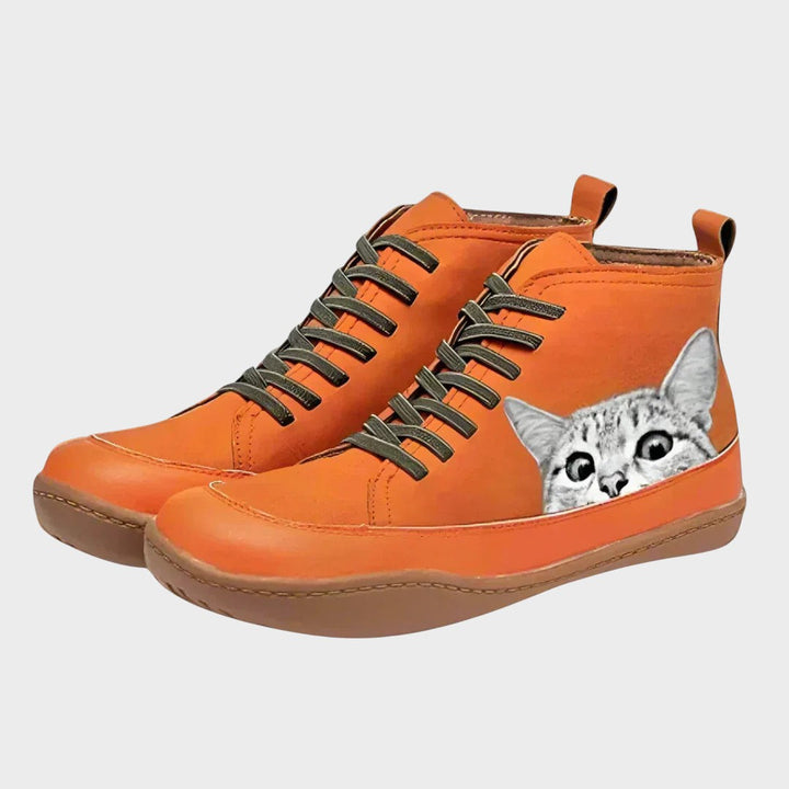 Élise - Bottes en Cuir pour Amateurs de Chats