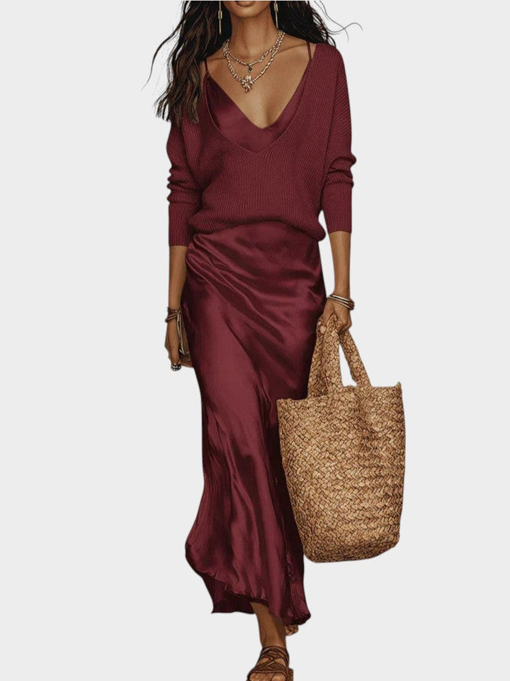 Marielle | Robe Slip & Ensemble Tricot