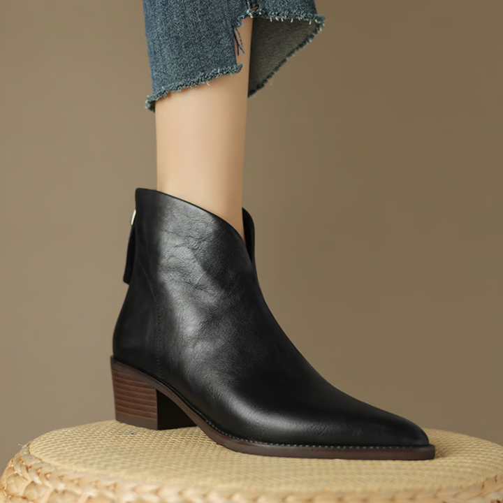 Aurélie - Bottines de Luxe à Talon Bas