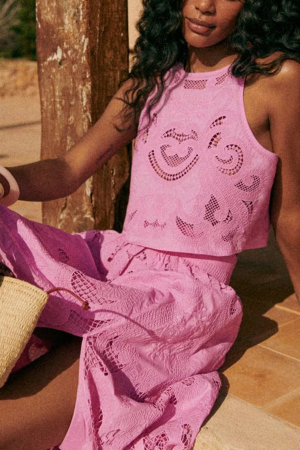 Lea - Ensemble en Dentelle Rose