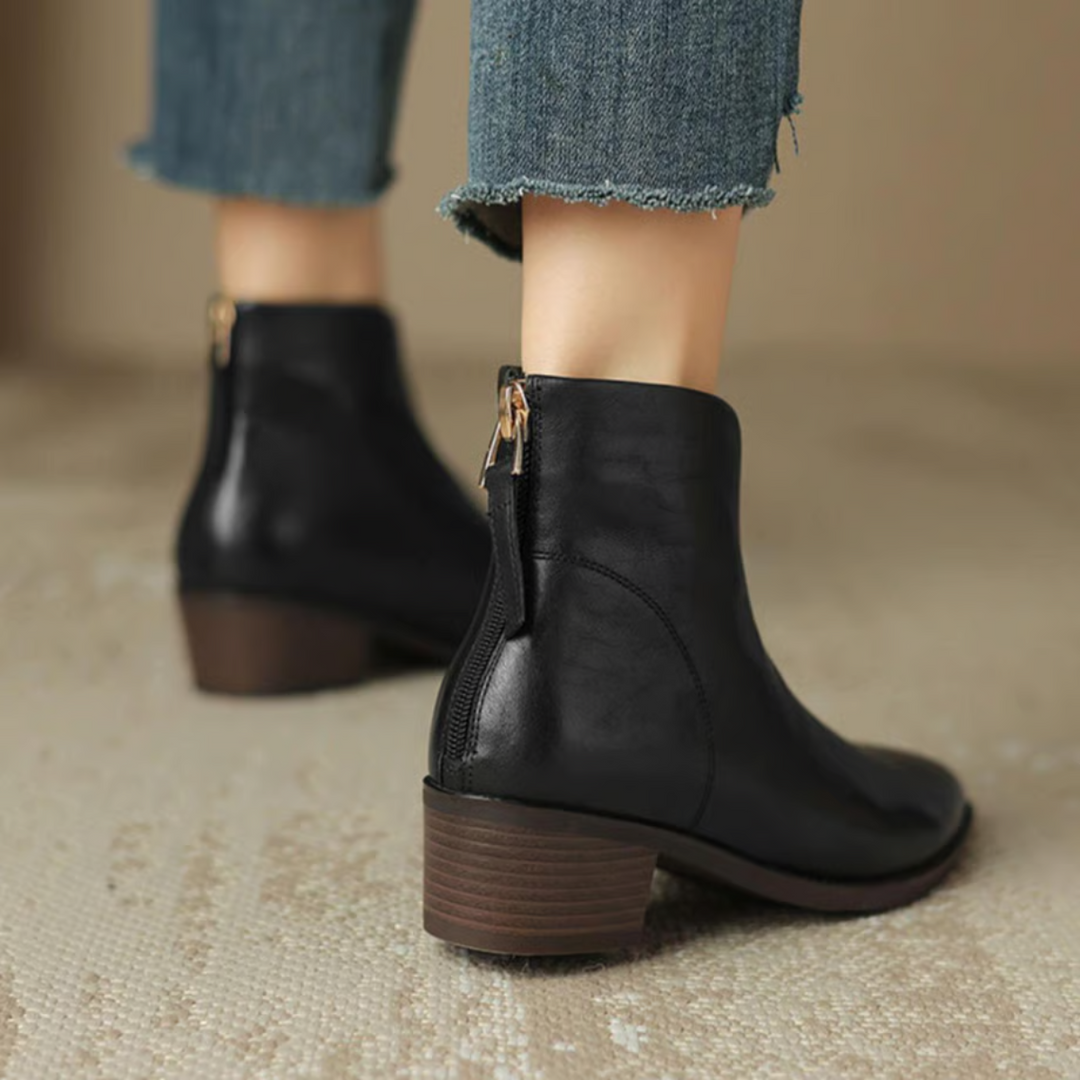Aurélie - Bottines de Luxe à Talon Bas