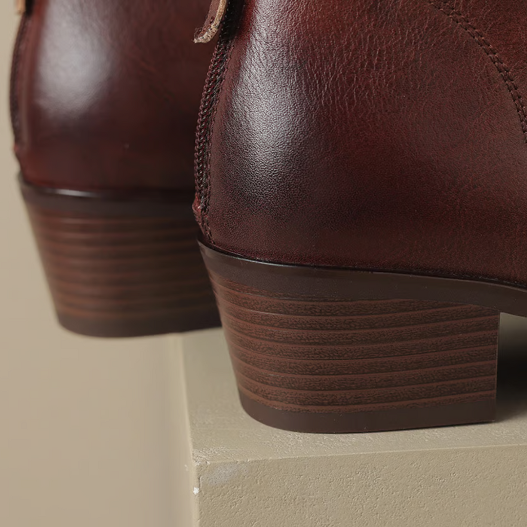 Aurélie - Bottines de Luxe à Talon Bas
