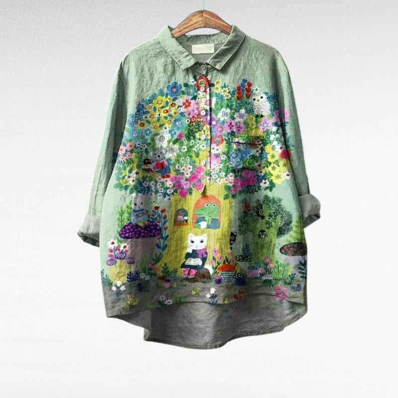 Oceane | Blouse en Lin Élégante pour l'Été