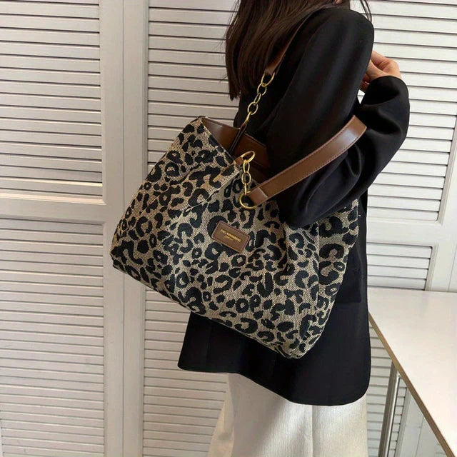 Sac fourre-tout léopard avec imprimé sauvage