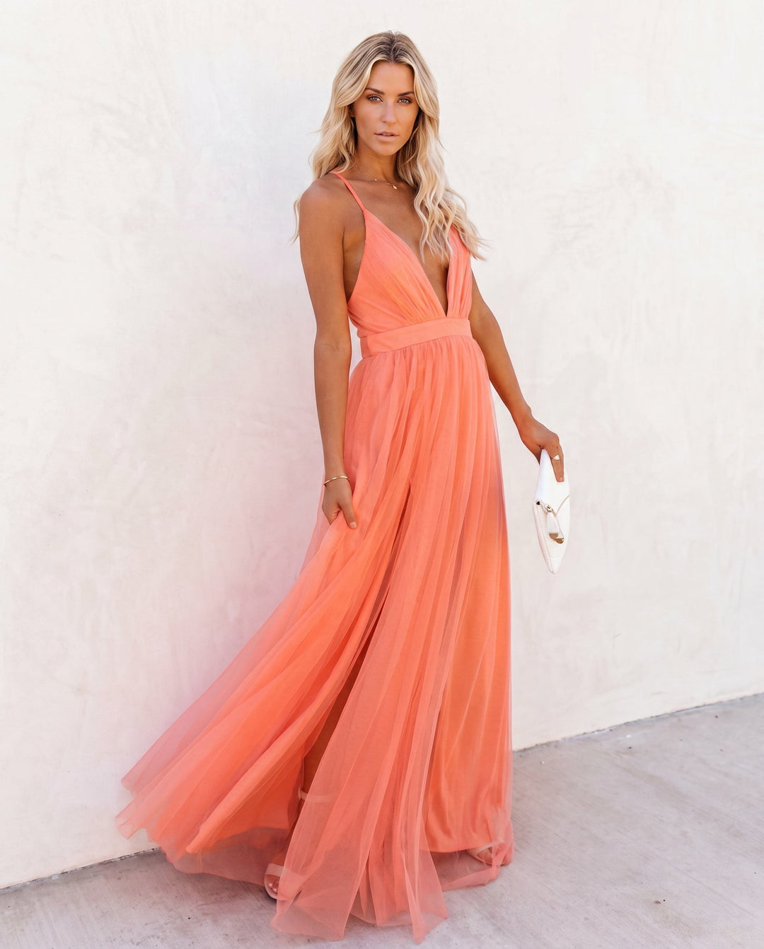 Camille | Robe dégradé corail