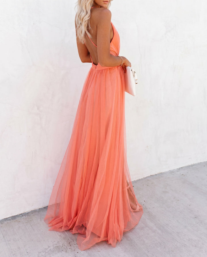 Camille | Robe dégradé corail