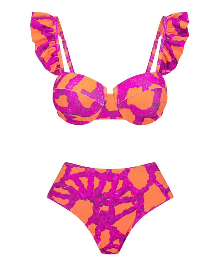 Ensemble Bikini avec Jupe en Dentelle