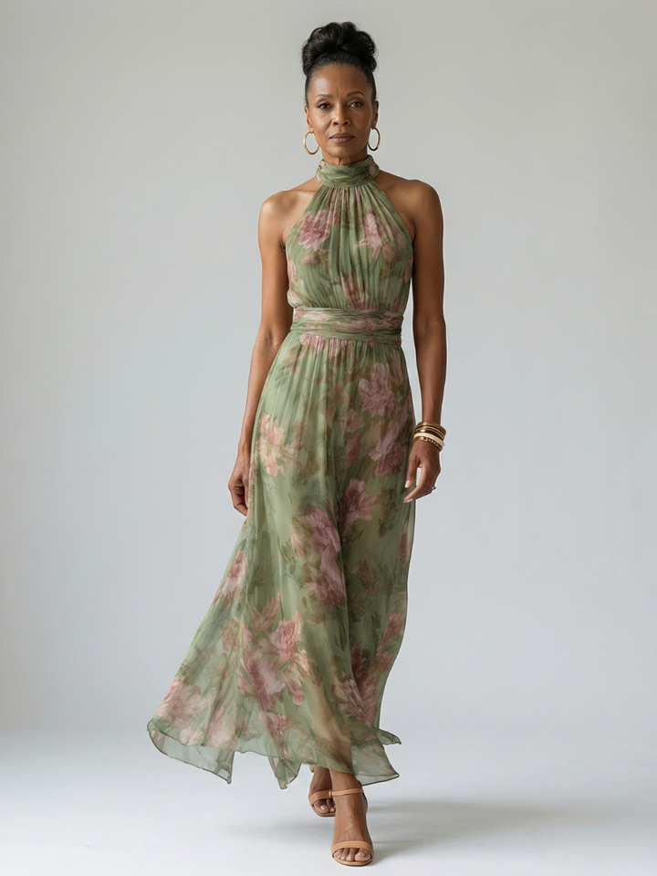 Vivienne | Robe avec Bretelles Froncées