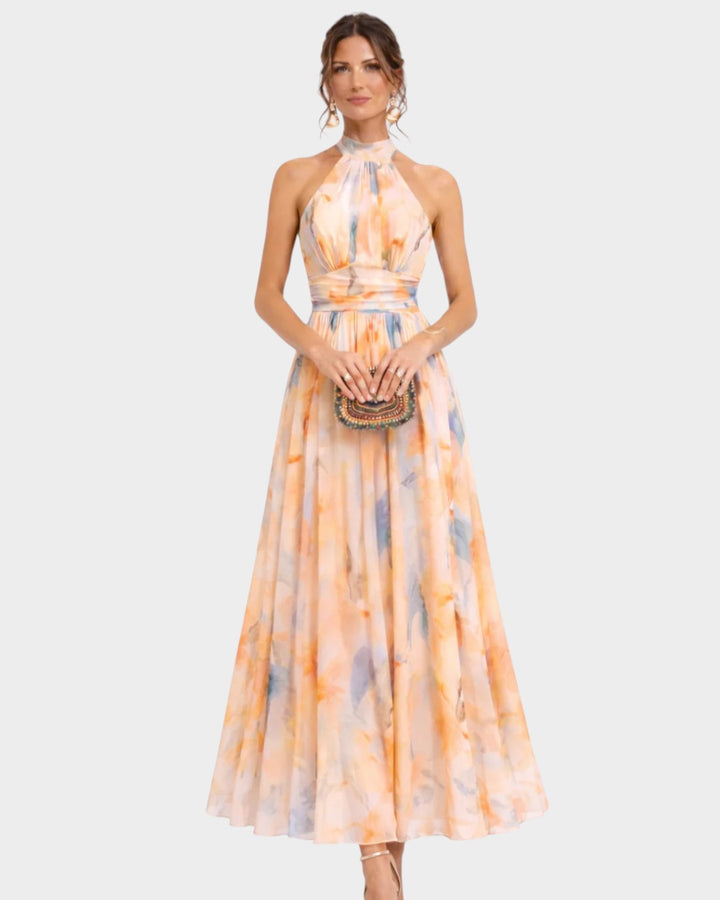 Ombeline | ROBE MAXI À COL HALTER