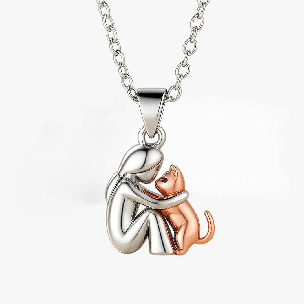 Collier Chat Étreinte