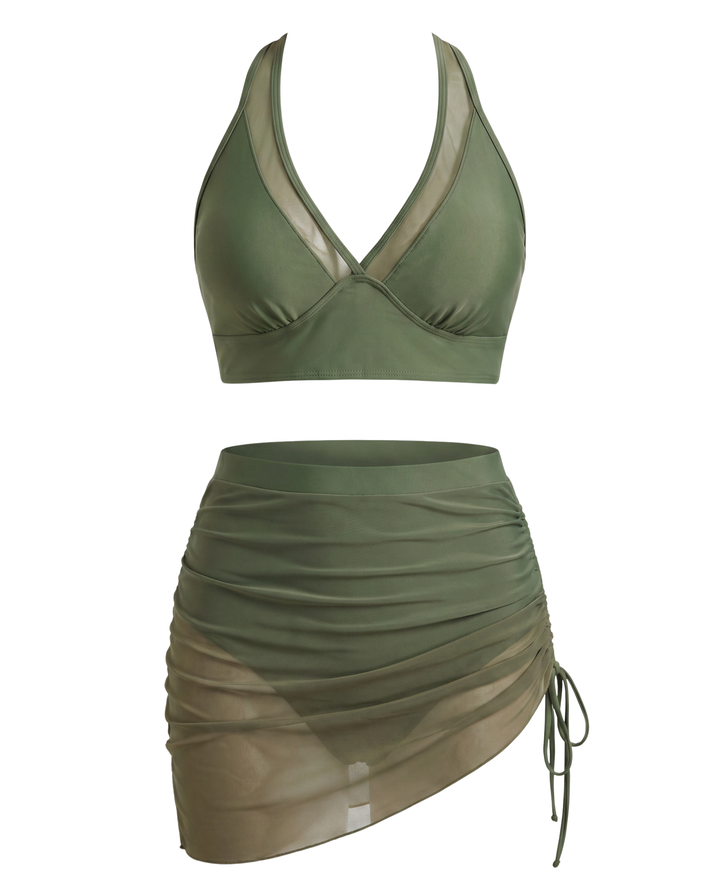 Ensemble de Bikini à Cordon Réglable