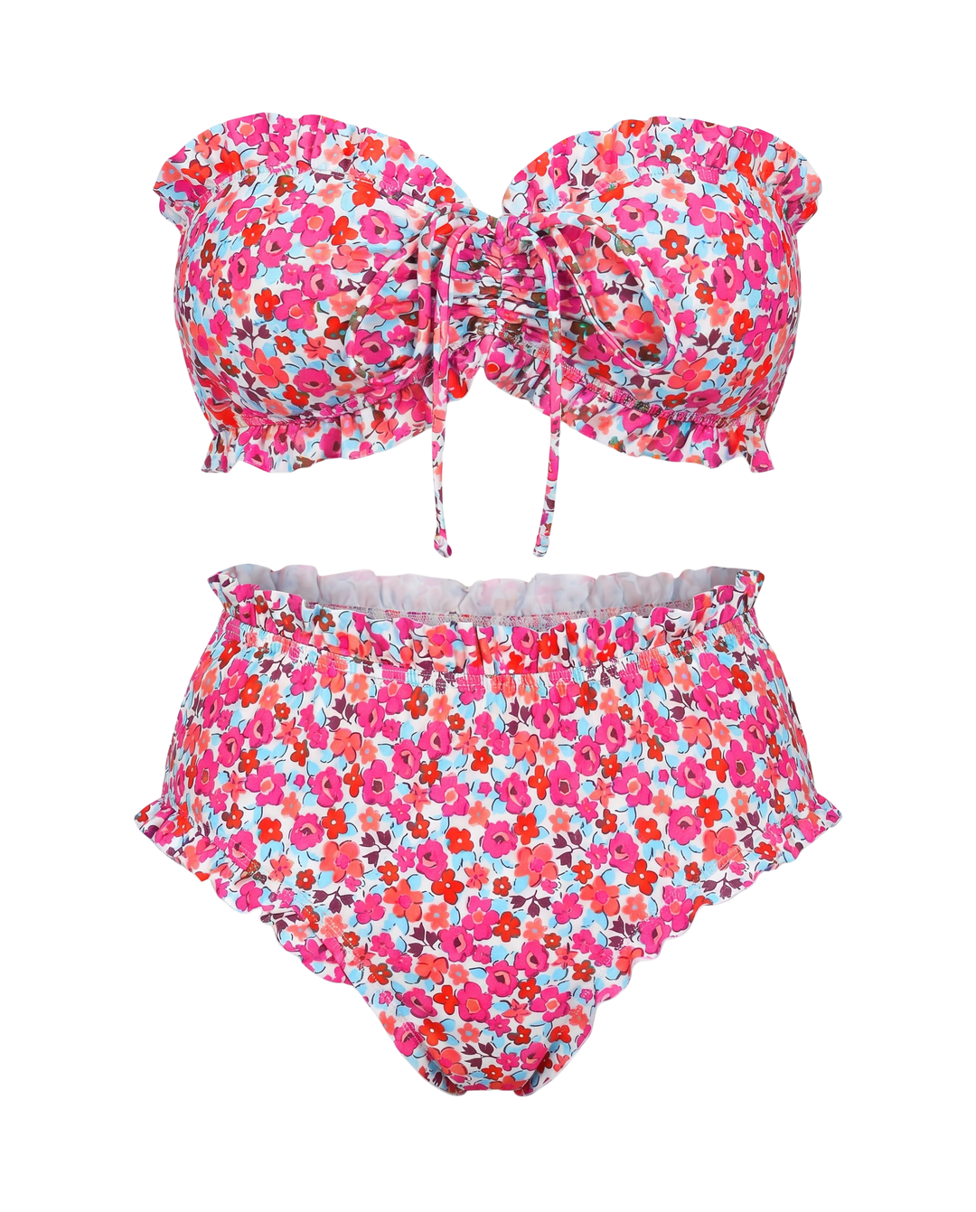 Bikini Floral Sans Bretelles