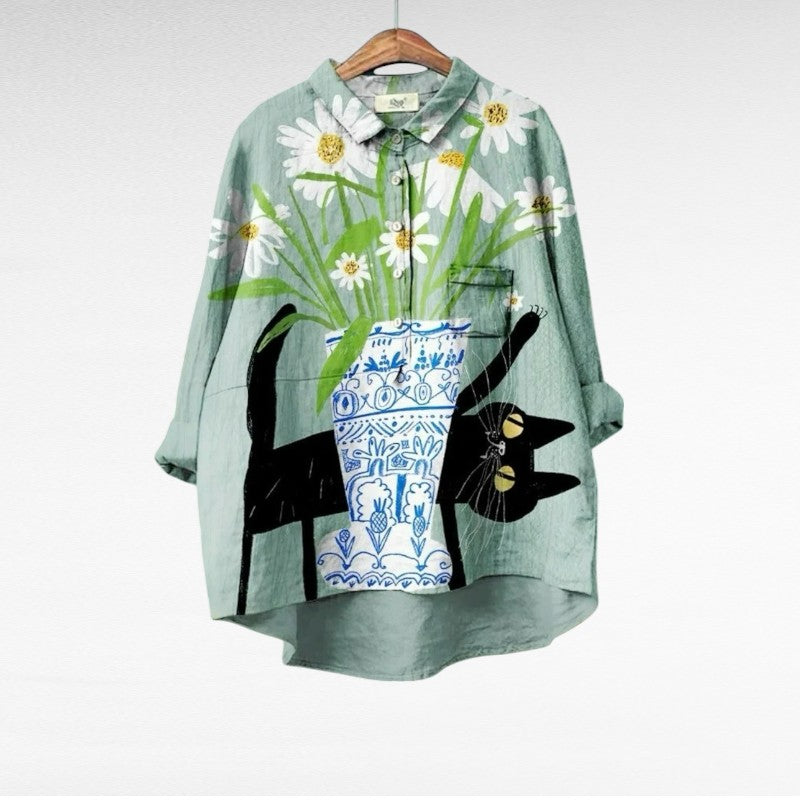 Élodie | Blouse en lin élégante d'été