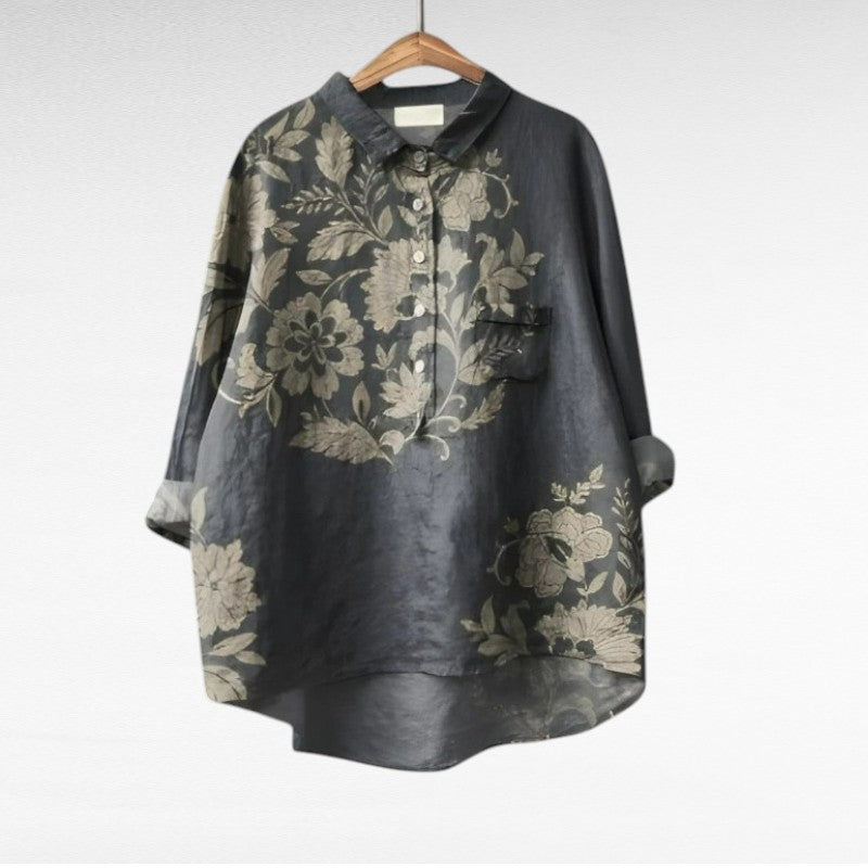 Nathanaëlle | Blouse en Lin Élégante pour l'Été