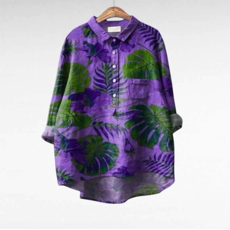 Dorine | Blouse en Lin Élégante pour l'Été