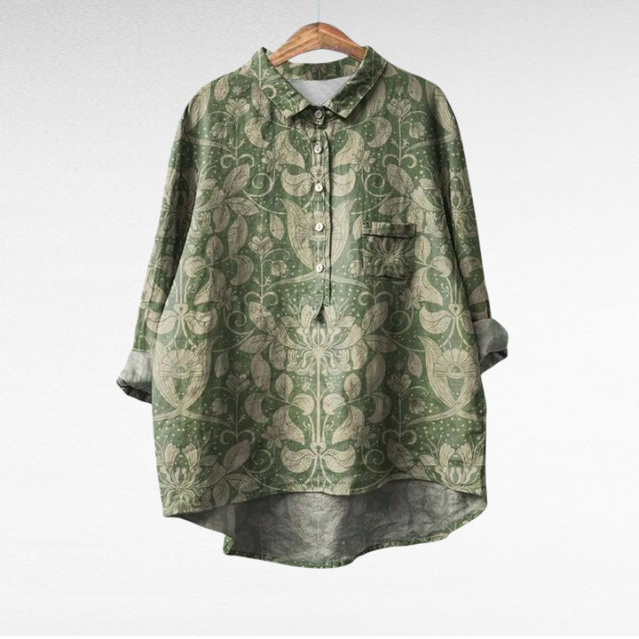 Édith | Blouse en Lin Élégante pour l'Été