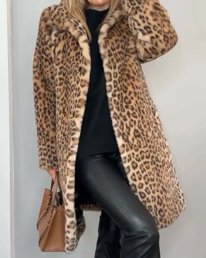 Pauline | Manteau Long Léopard