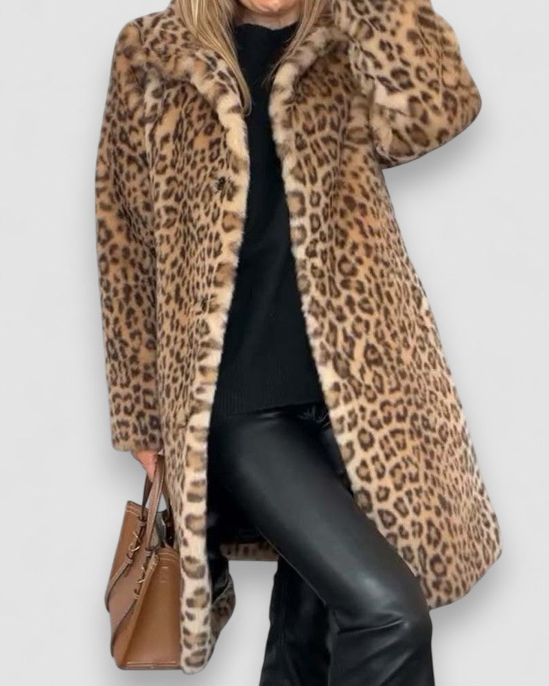Pauline | Manteau Long Léopard
