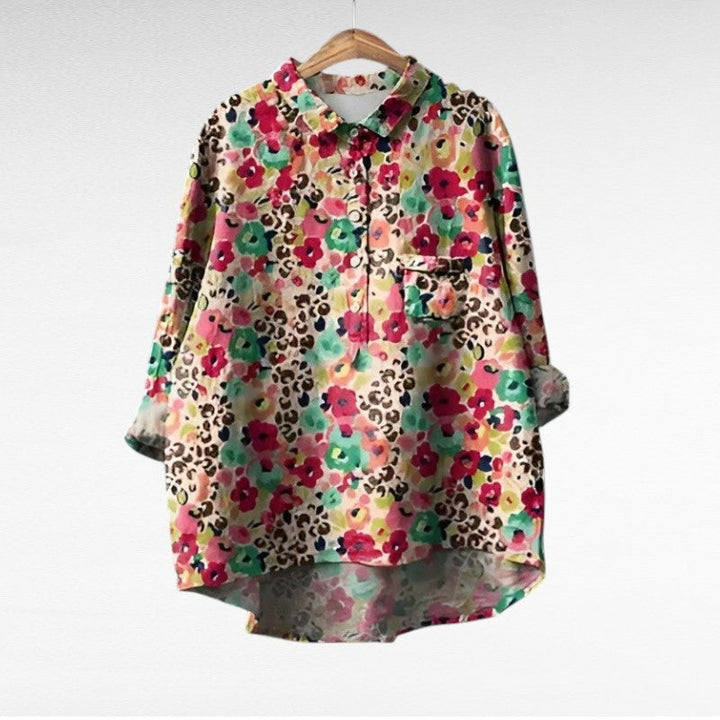 Édith | Blouse en Lin Élégante pour l'Été