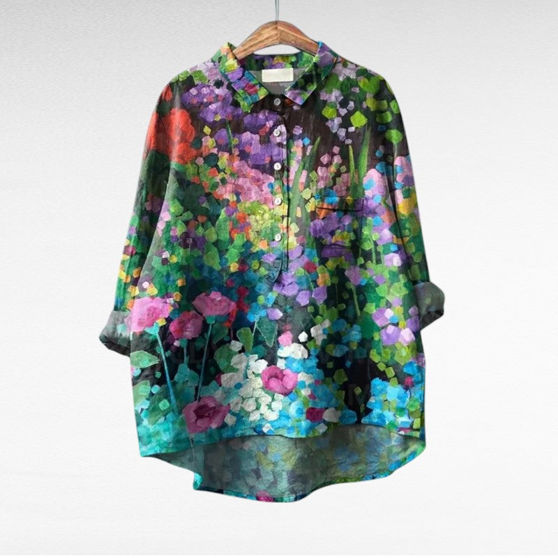 Colombe | Blouse en Lin Élégante pour l'Été