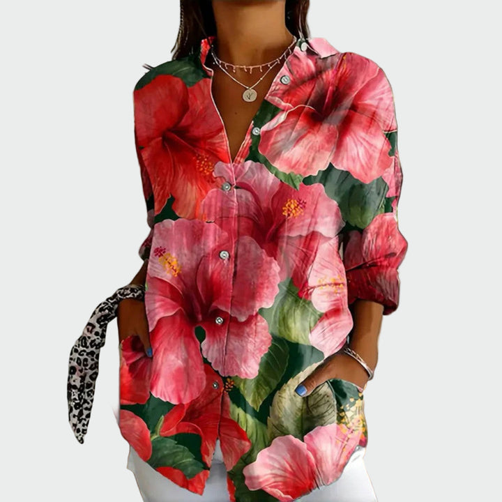 Chemise Élégante avec Imprimé Floral