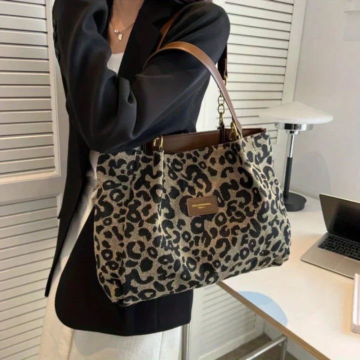 Sac fourre-tout léopard avec imprimé sauvage
