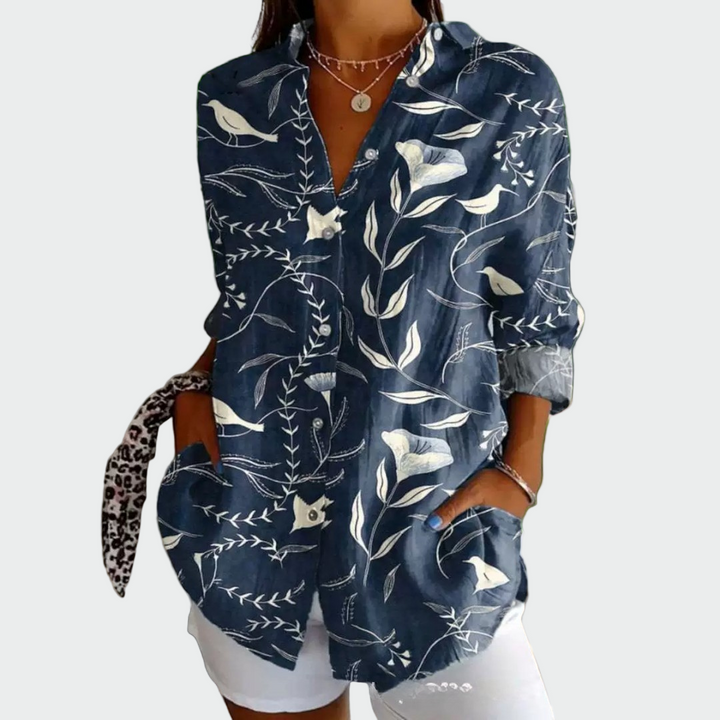 Chemise Élégante avec Imprimé Floral
