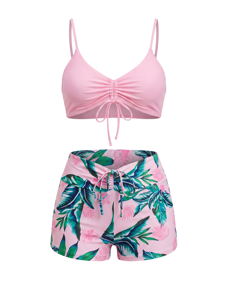 Ensemble de Bikini à Imprimé Floral