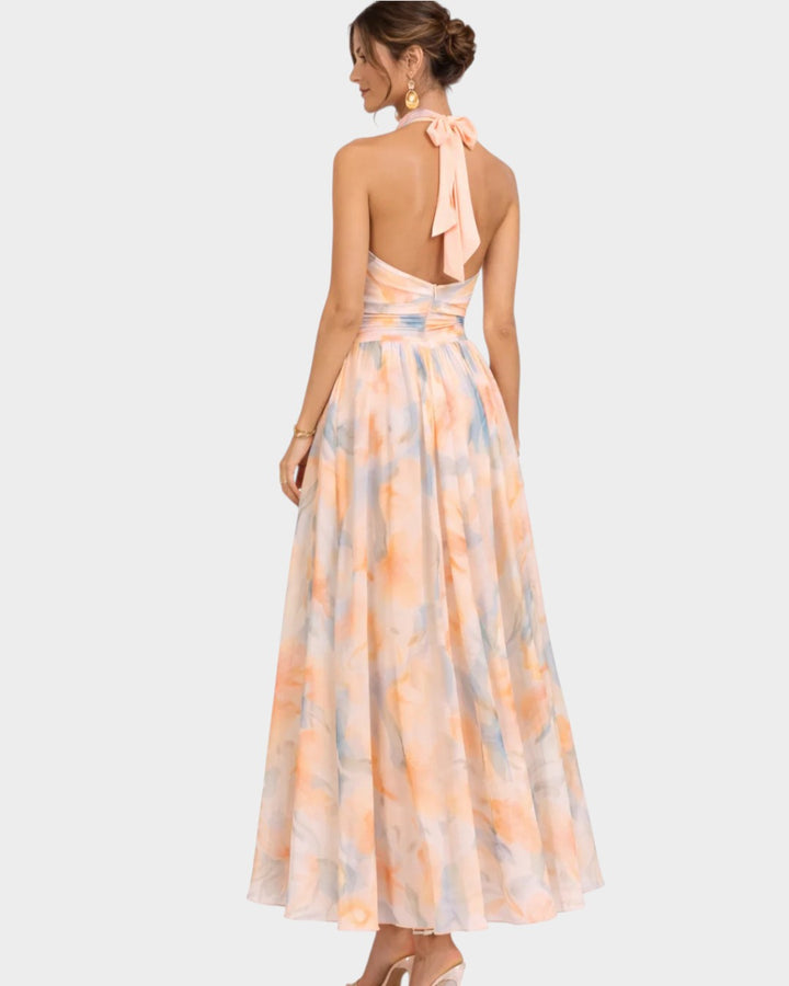 Ombeline | ROBE MAXI À COL HALTER