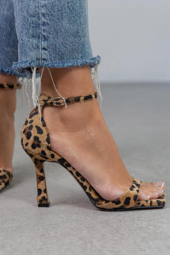 Odile | Sandales à talons hauts avec imprimé léopard