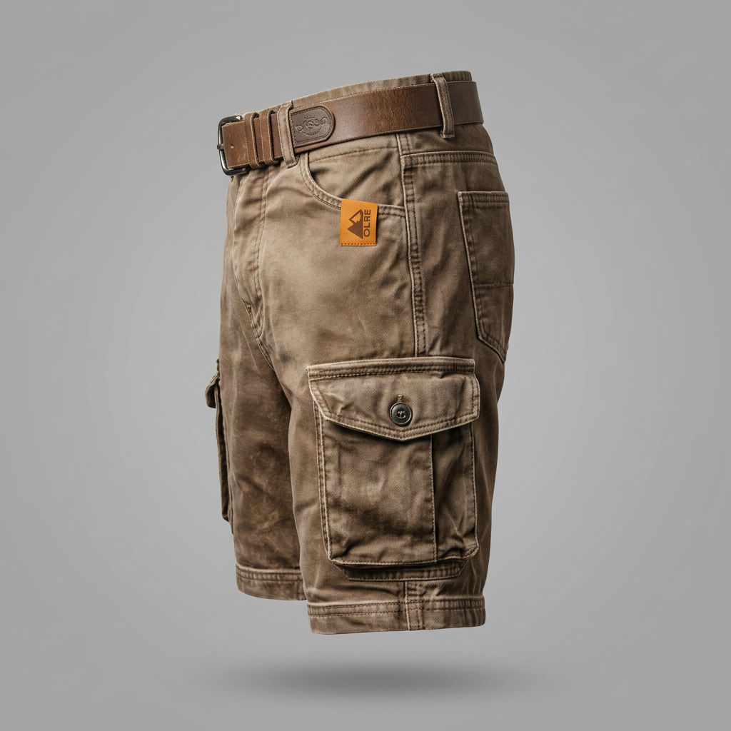 Gonzague | Short Cargo Rétro avec Plusieurs Poches