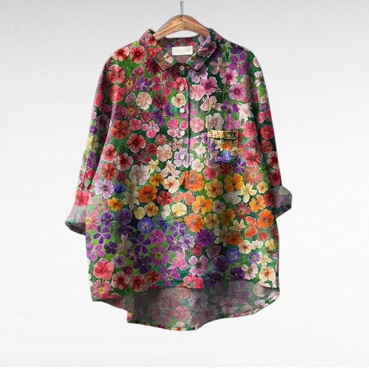 Colombe | Blouse en Lin Élégante pour l'Été