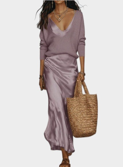 Marielle | Robe Slip & Ensemble Tricot