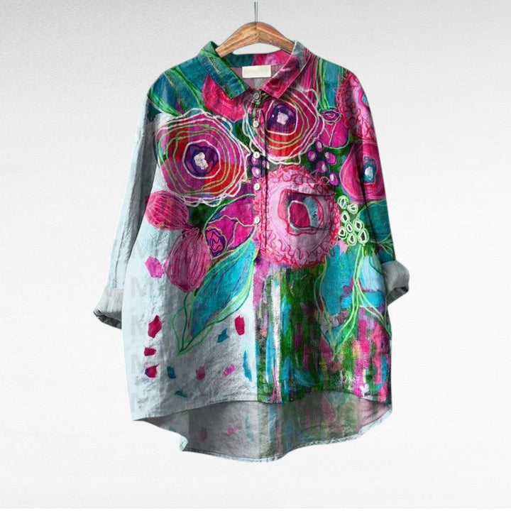 Colombe | Blouse en Lin Élégante pour l'Été