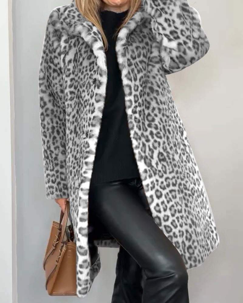 Pauline | Manteau Long Léopard