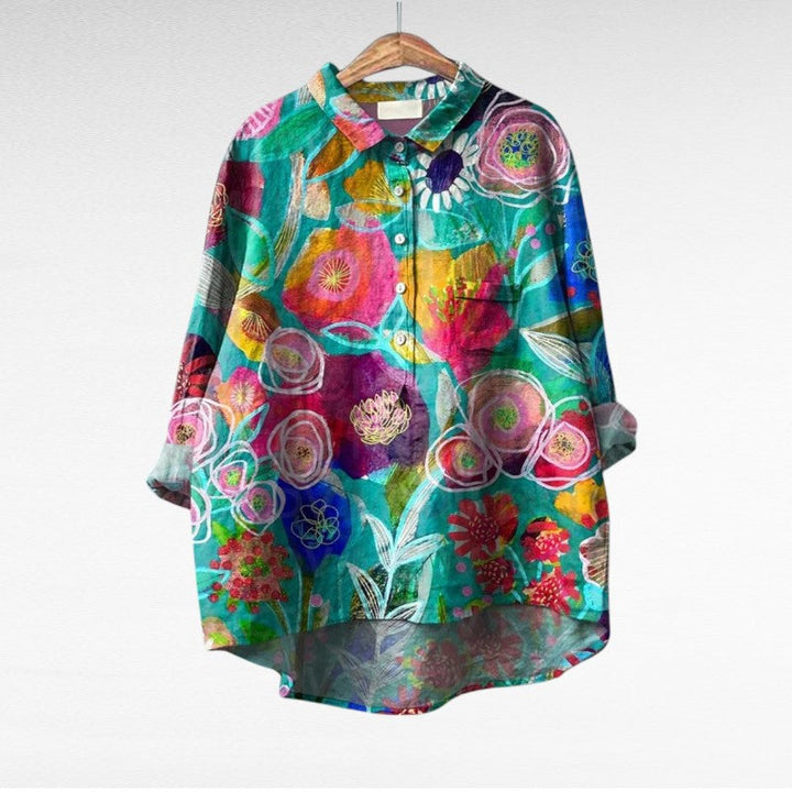 Colombe | Blouse en Lin Élégante pour l'Été