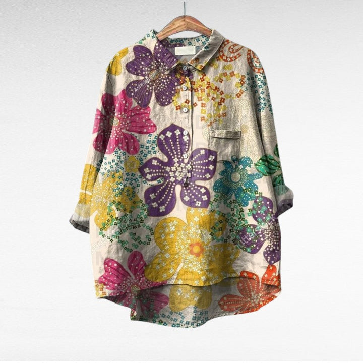 Colombe | Blouse en Lin Élégante pour l'Été