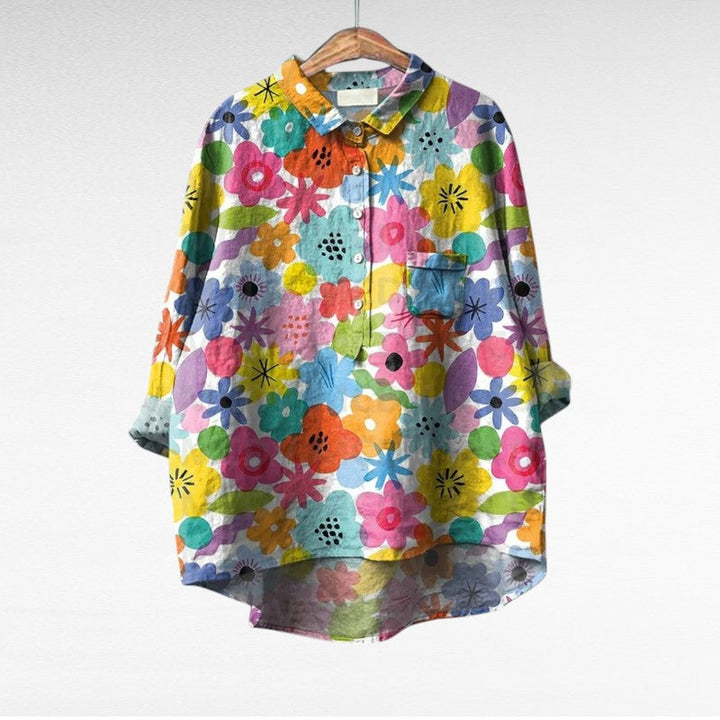 Colombe | Blouse en Lin Élégante pour l'Été