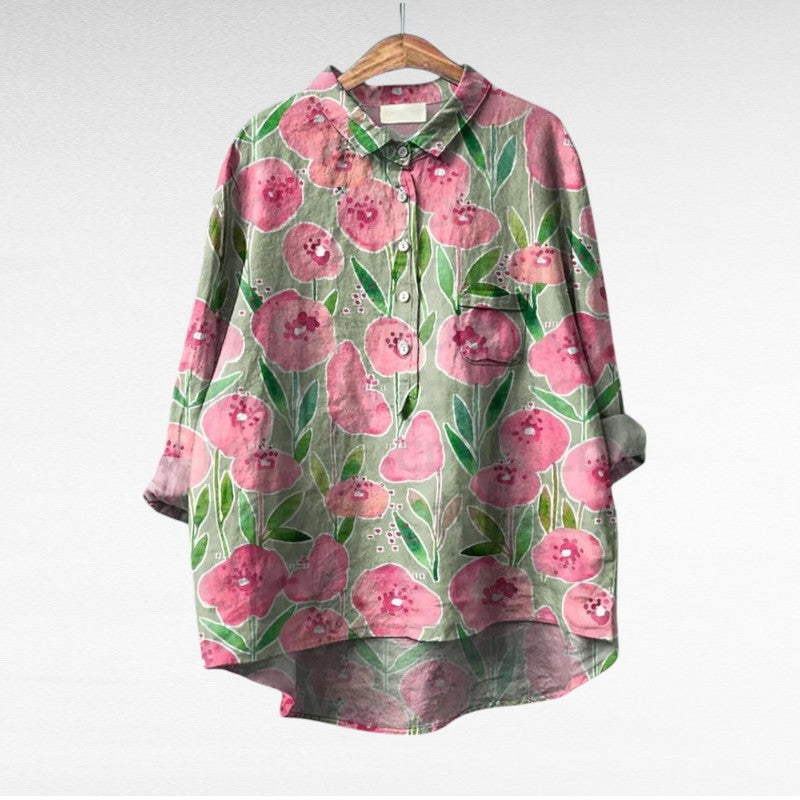 Colombe | Blouse en Lin Élégante pour l'Été