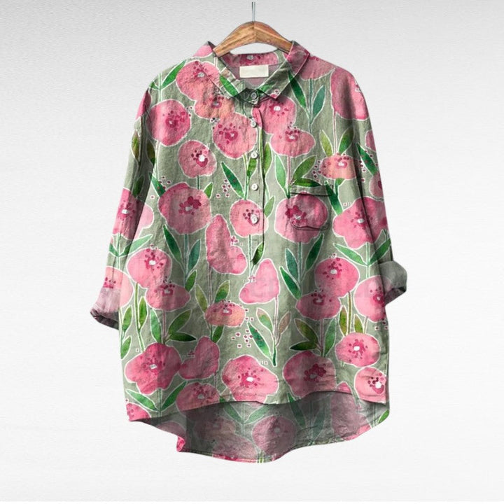 Colombe | Blouse en Lin Élégante pour l'Été