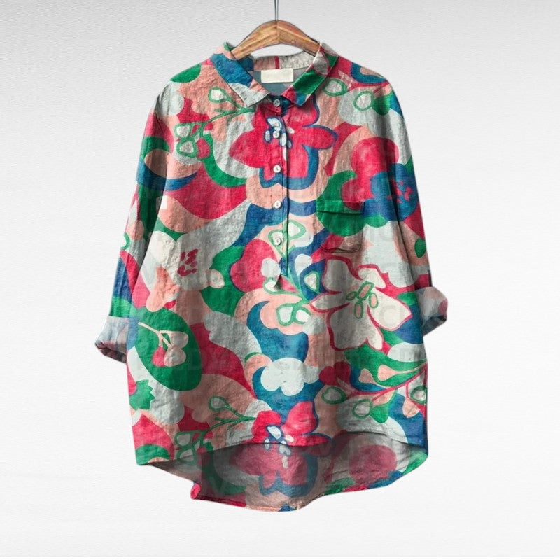 Colombe | Blouse en Lin Élégante pour l'Été