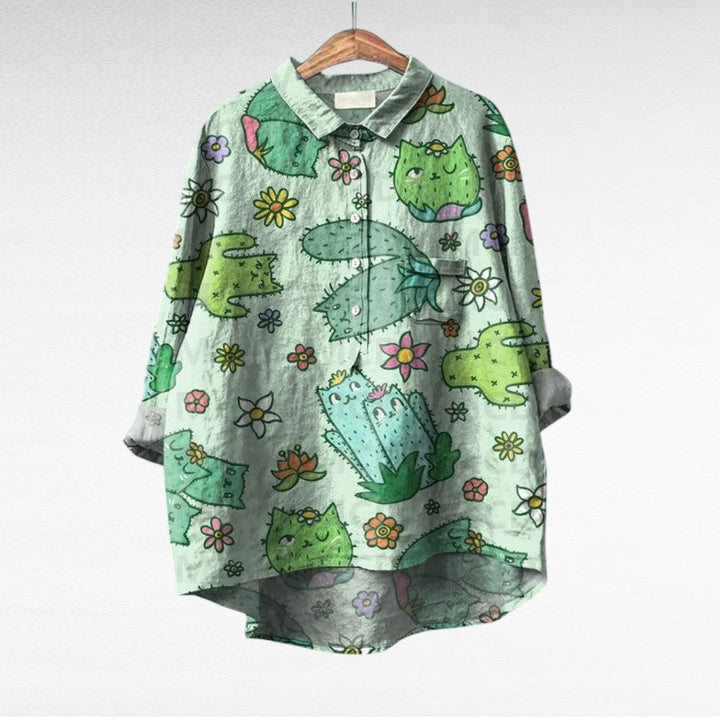 Colombe | Blouse en Lin Élégante pour l'Été