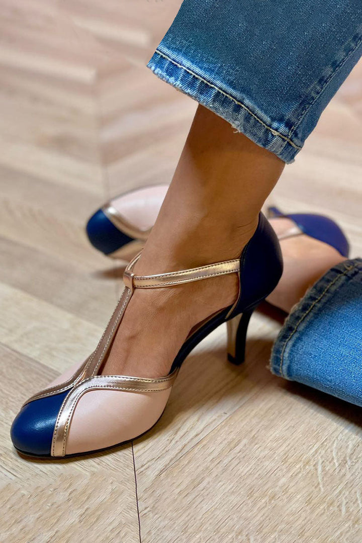 Delphine | Ballerines T-Strap Colorées et Confortables avec Bout Rond