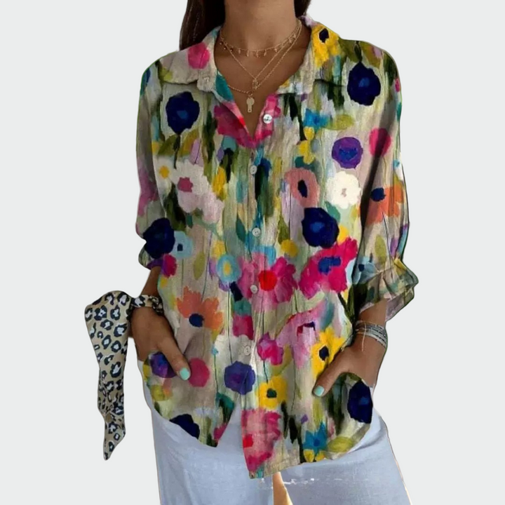 Chemise Élégante avec Imprimé Floral