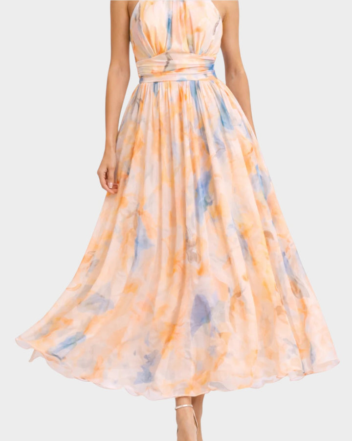 Ombeline | ROBE MAXI À COL HALTER