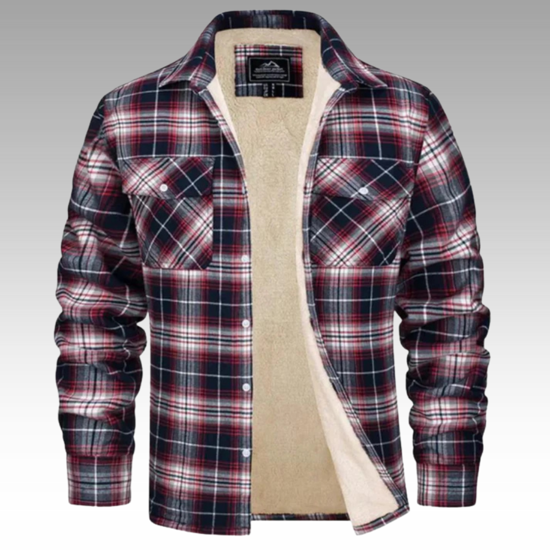 Isidore - Veste Trucker Rayée en Fleece