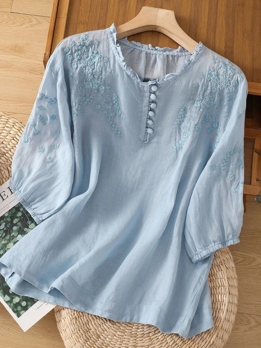Justine | Blouse en Coton et Lin