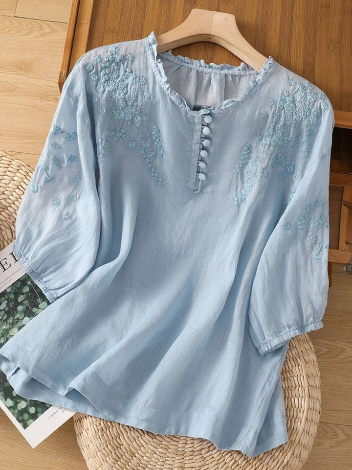 Justine | Blouse en Coton et Lin