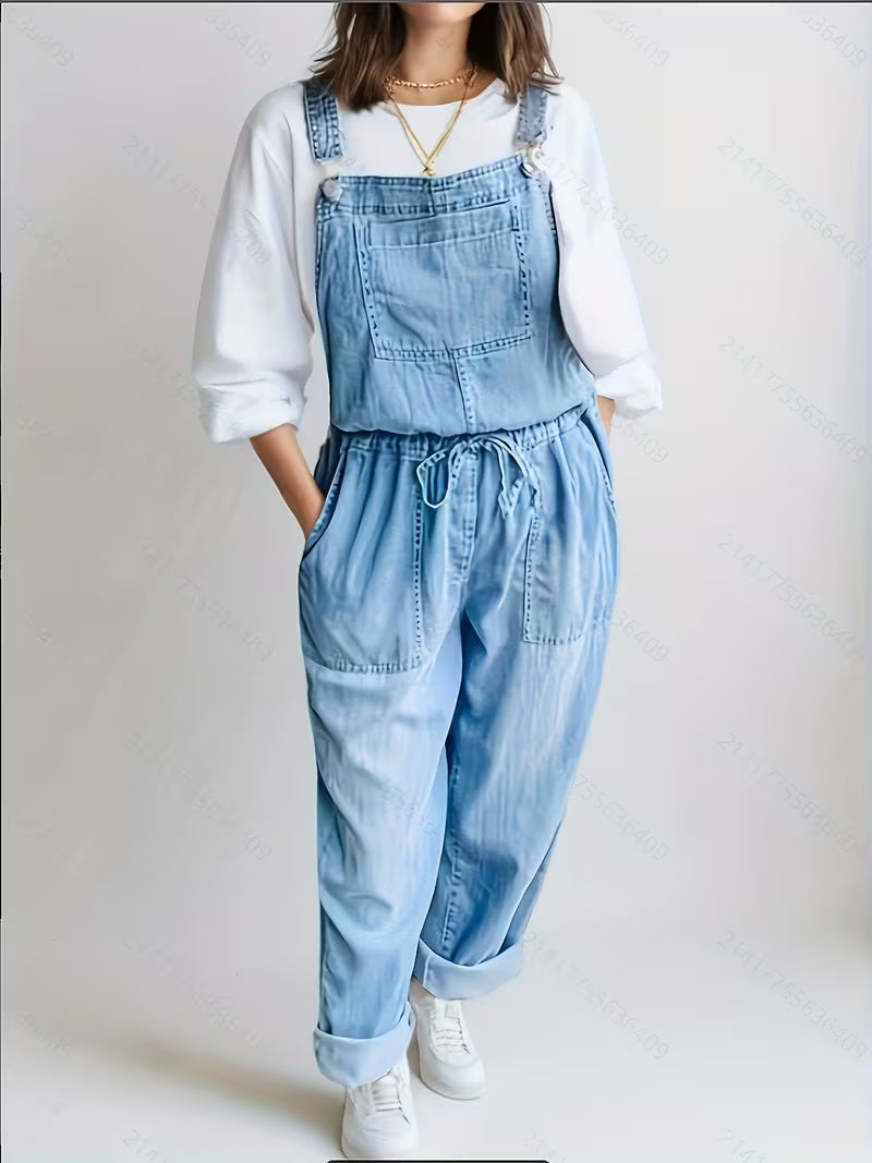 Laurence™ | Salopette en denim décontractée à bretelles
